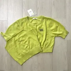 MURUA 半袖カーディガン+キャミ ライムグリーン