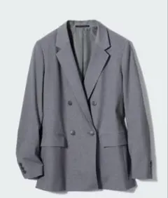 UNIQLO ユニクロ　ダブルジャケット　レディース　グレー　M