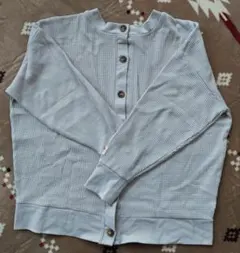 JaVa ベージュ ワッフル 長袖トップス