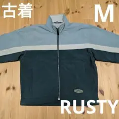 古着◆台湾製◆RUSTYラスティ◆ナイロンジャケット薄手アウター◆メンズM緑