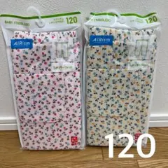 120 ユニクロ エアリズムレギンス7分丈2点セット レギュラーフィット 花柄