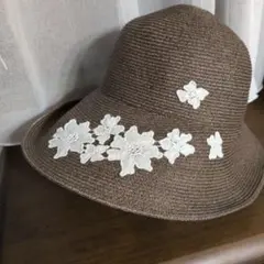 MAXIM マキシン　お花刺繍ハット帽子　ペーパーハットのサムネイル