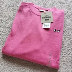 新品　160ユニクロ アニヤハインドマーチ メリノクルーネックセーター ピンク