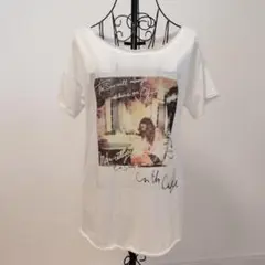 y2k グランジ グラフィックTシャツ 英字 モノクロ プリント フェードのサムネイル