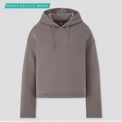 ユニクロ　ドライソフト　スウェット　プルパーカ　長袖　ダークグレー