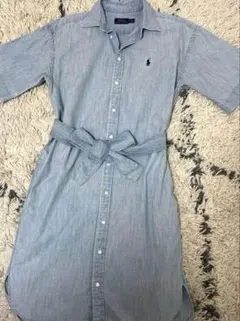 ラルフローレン　デニム　シャツ　ロング　半袖　ワンピース
