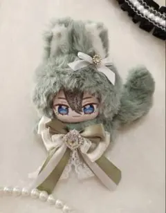 ❤︎ ぬい服 リスちゃん 水色10-12cmパールストラップ付き❤︎13