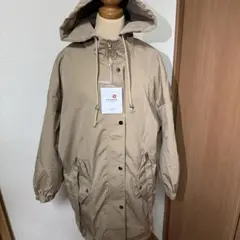 フード付きロングジャケット／アウター