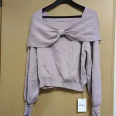 GRL オフショルダー ニットセーター F