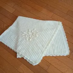 手編み　ブランケット 　花柄