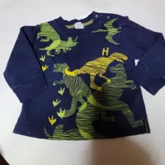 ハッカベビー　 恐竜プリント トップス サイズ80cm　トレーナー