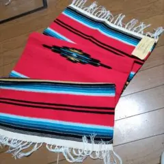 《メキシコ、幾何学模様 ラグ 》（未使用）100x48cm、インテリア他1662