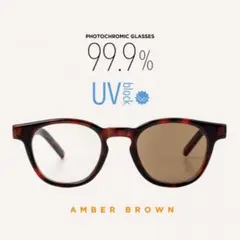 セブンイレブン限定 調光サングラスAMBER BROWN