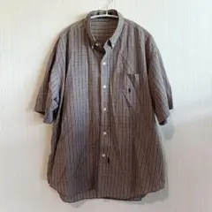 90s オールド ラルフローレン 紺タグ ボタンダウン チェックシャツ XL