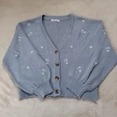 花柄刺繍 カーディガン　レディース