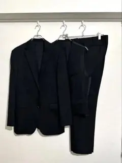 BURBERRY BLACK LABEL 3ピーススーツ　ブラック　ストライプ
