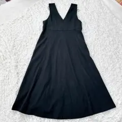 【新品】ユニクロ　ブラッシュドジャージージャンパースカート　XXL ブラック