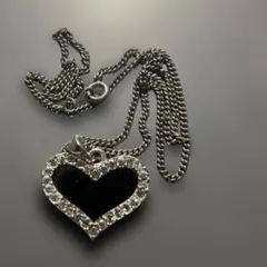 archive y2k Heart silver necklace
