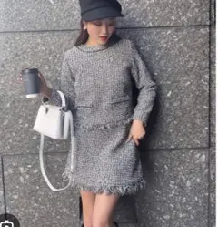シェリエ sheller Richツィード トップス キュロットセット | Mercari