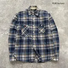 【FOB factory】 エフオービーファクトリー 長袖ワークシャツ チェック