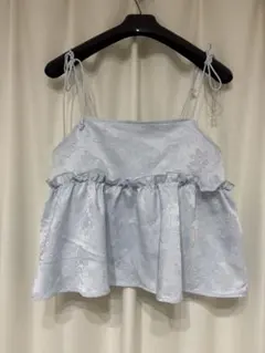 flower ライトブルーキャミソール