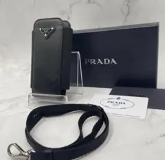 【新品同様】 プラダ スマホ iPhone ネックストラップケース サ