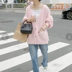 CIAOPANIC TYPY ピンク Vネックオーバーサイズカーディガン