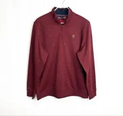 Under Armour 赤色 ハーフジップ スウェット LG