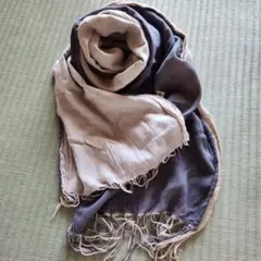 薄ピンク&ベージュ&薄ネイビー3色ストール