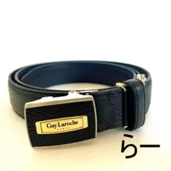 Guy Laroche ギ・ラロッシュ ブラック ベルト レザー 日本製
