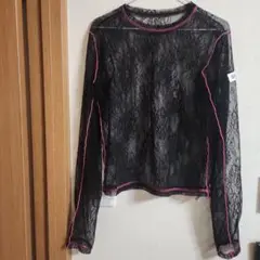 半額 今期 &ellecy レースカットソー