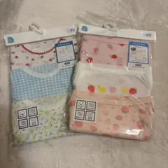 新品　ベビー肌着　夏用　ロンパース 女の子　2セット　6枚　80