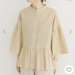 ITEMS URBANRESEARCHブラウス バンドカラー ティアードシャツ