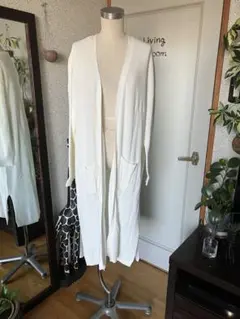 GLACIER ロング丈 カーディガン ホワイト