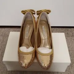 タイムセール‼️日本製‼️ストロベリー・フィールズスパンコールパンプス