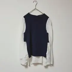 美品 BARNEYS NEWYORK 重ね着風 ブラウス プルオーバーのサムネイル
