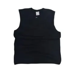 00s NIKE ナイキ センターロゴ ノースリーブ タンクトップ ブラック L
