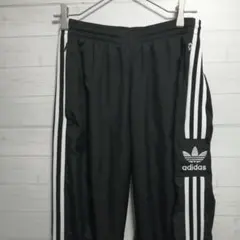 90s デサント製 アディダス トラックパンツ ジャージ 黒 O/XL - メルカリ
