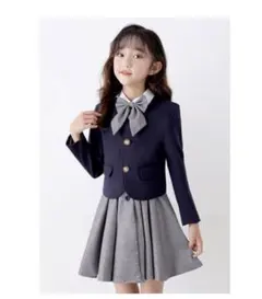 卒業式　ネイビー ブレザー、ワンピースセット