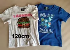 ランドリー　キッズTシャツ　120cm　２枚セット　ブルー、ピンクのサムネイル