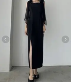 【LAUIR】チュールリボンキャミワンピース