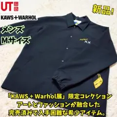 ⭐超レア　新品タグ付き　ユニクロ カウズ+ウォーホル コーチジャケット　黒　M