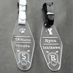 モーテル ゴルフネームプレート 透明 ゴルフバッグ プレゼント 父の日