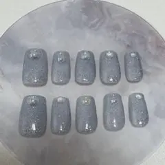 ジェルネイル　ニュアンスネイル　ぷっくりネイル　シンプルネイル　オーロラ　パール