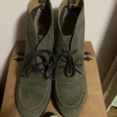 ❣️お値下げ❣️オリーブグリーン スエード 厚底ブーツ