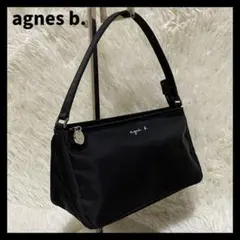 アニエスベー　アクセサリー ポーチ　ハンドバッグ　ナイロン　フォーマル　ブラック