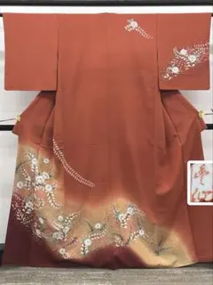 落款入 付け下げ 金彩 南天 やまと扱い 正絹 躾糸付き HKT061 - メルカリ