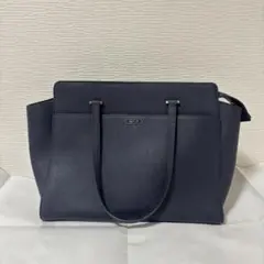 agnes b. アニエスベー A4可 ビジネス バッグ ネイビー レザーのサムネイル