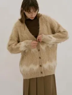 【新品タグ付き】naminami shaggy knit cardigan