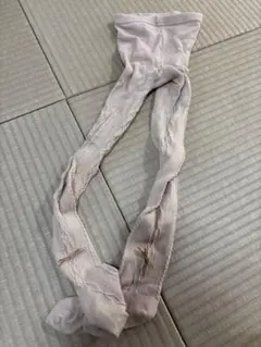 キッズ タイツ 120cm ベージュ リボン付き